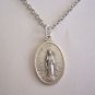 Oxidized Saint Bridget on a 24"" Stainless Steel Necklace Patron St of Babies Ireland