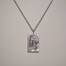 Our Lady of Lourdes St Bernadette Medal on a 24"  Stainless Steel Necklace SHIPS FREE