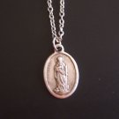 Oxidized Silver St. Matthew on a 24" Stainless Steel Necklace  Accountants Security