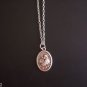Oxidized Silver Saint Anthony on a 24" Stainless Steel Necklace ~ Lost Things