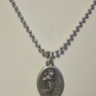 St. Christopher on a 24" Stainless Steel Ball Chain Necklace