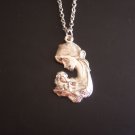 Virgin Mary holding the Baby Jesus Medal on a 24" Stainless Steel Necklace