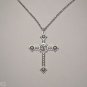 2" Silver Plated Papal Cross on a 24" 3 x 2.5mm Stainless Steel Necklace SHIPS FREE