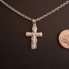 Silver Plated Trinity Crucifix on a 24" Stainless Steel Necklace
