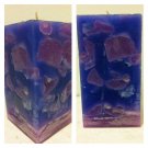 purple & orchid filled ice candle