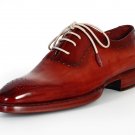 REDDISH CAMEL MEDALLION TOE OXFORDS