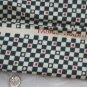 VTG Fabric Blue Ecru Check Stars Red Hearts Dolls Bisque Hitty Bears Unused