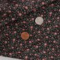 Vtg Cotton Fabric Tiny Calico Floral Mauve Black Green Hitty Dolls Bisque French
