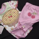 Baby Girl BODYSUIT PANTS BIB 0-3 Months Everyday Fall Playset Outfit Multi-Color