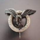 WW2 rare pilot's badge with round wreath, nazi Germany.