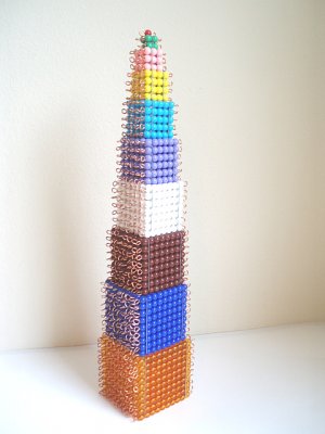Colored Bead Cubes 1-10