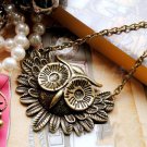 Women Alloy Novelty Sweater Chain Owl Pendant