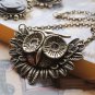 Women Alloy Novelty Sweater Chain Owl Pendant