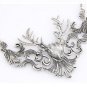 Women Retro Silver Deer Pendant Wide Alloy Necklace