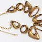 Women Exaggerated Geometric Golden Necklace