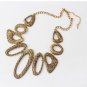 Women Exaggerated Geometric Golden Necklace