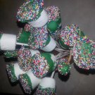 Green Chocolate Dipped Marshmallows w/ sprinkles