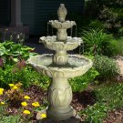 Classic Tulip 3 Tier Fountain by Outdoor Classics - Garden Stone Finish