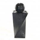 Outdoor Classics Contemporary Solar on Demand Black Ball Fountain