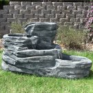 Outdoor Classics Cascading Brook Fountain with LED Lights