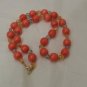 Dark Pink Ceramic beaded necklace, Big Bold Salmon Ceramic necklace, Gift idea