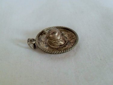 Sterling Sombrero hat charm or pendant vintage Southwestern Retro charm, cute!