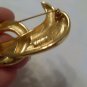 Gold Swirl Napier brooch, vintage signed High Fashion scarf pin, Gift for her