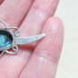 Sterling turquoise pendant, Southwestern, gift for her, vintage gemstone pendant