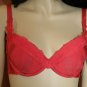 Red striped push-up bra 34B