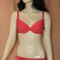 Red striped push-up bra 34D
