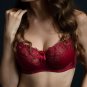 Valentina red soft cup bra by Gorsenia 36F