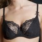Susanna black semi padded bra 38E