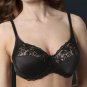 Silvia black soft cup European bra 36H