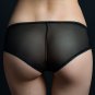 Playful night black lace briefs, size L