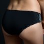 Night flower gray striped briefs, size S