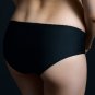 Climbing roses black with red lace briefs, size M