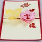 Flowers with Butterfly - Red Cover