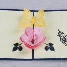 Flower with Butterfly - Blue Cover