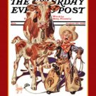 Sign Saturday Evening Post Little Cowboy