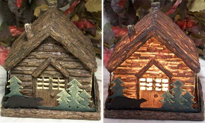Log Cabin Night Light