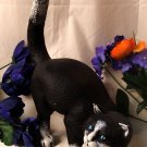 Large Cast Iron Cat Doorstop Black & White
