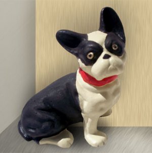 Cast Iron Boston Terrier Door Stop
