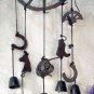 Western style Wind Chimes Broken Wheel with Bells