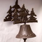 Cast Iron 3D Wall Mount Moose Bell
