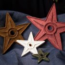 4 Cast Iron STAR IRON PAINTED