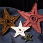 4 Cast Iron STAR IRON PAINTED
