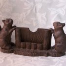 Cast Iron Squirrel Business Card Holder