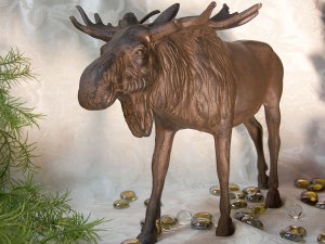 Cast Iron Moose Figure