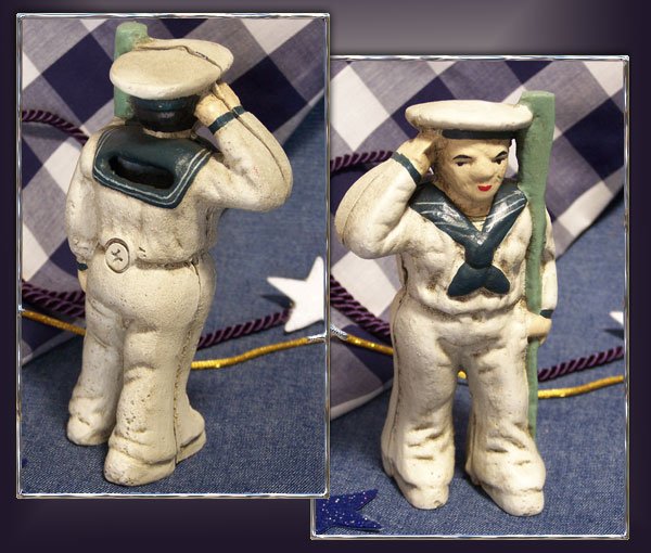 Cast Iron Sailor Penny Bank