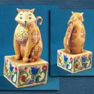 Cat Tan & yellow "Jasper" Jim Shore